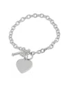 Savvy Cie Silver Toggle Bracelet In Metallic