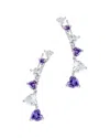 Savvy Cie Sterling Silver Cz Climbers