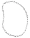 Savvy Cie Sterling Silver Open Link Neck In Metallic