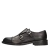 Saxone Flat Shoes Black In Nero Neri E Grigi