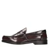 Saxone Flat Shoes Bordeaux In Bordeaux
