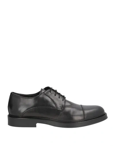Saxone Man Lace-up Shoes Black Size 10 Leather