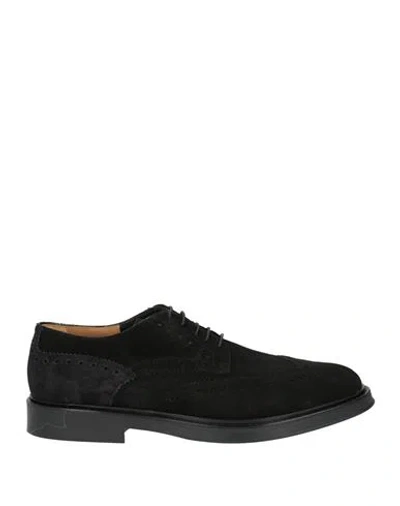 Saxone Man Lace-up Shoes Black Size 10 Leather