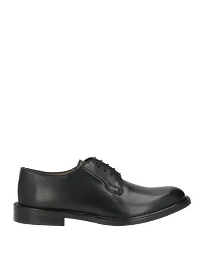 Saxone Man Lace-up Shoes Black Size 10 Leather