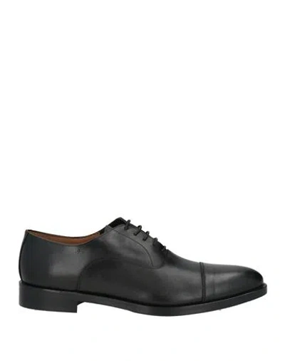 Saxone Man Lace-up Shoes Black Size 10 Leather