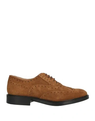 Saxone Man Lace-up Shoes Brown Size 7 Leather