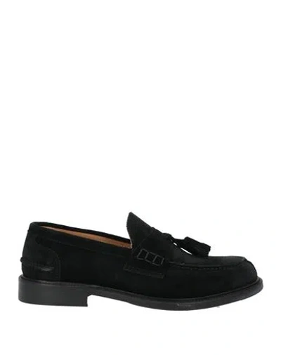 Saxone Man Loafers Black Size 6 Leather