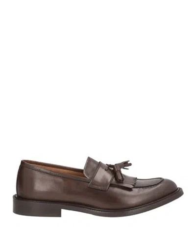 Saxone Man Loafers Dark Brown Size 10 Leather