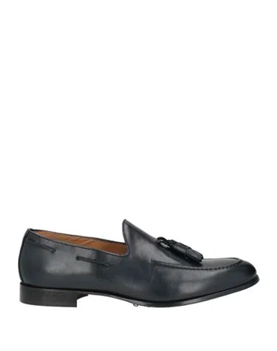 Saxone Man Loafers Midnight Blue Size 10 Leather