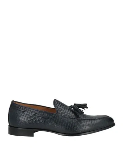 Saxone Man Loafers Midnight Blue Size 10 Leather
