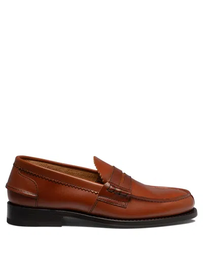 Saxone Of Scotland Arran Classic Leather Loafers In Brown