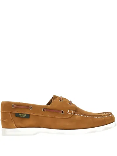 Saxone Of Scotland Suede Boat Shoes