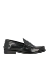 Saxone Woman Loafers Black Size 7 Leather In Black