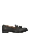 Saxone Woman Loafers Black Size 8 Leather In Black