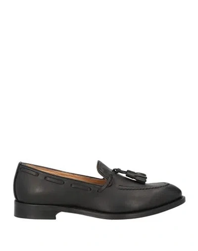 Saxone Woman Loafers Black Size 8 Leather