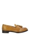 Saxone Woman Loafers Mustard Size 5 Leather In Yellow