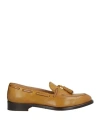 Saxone Woman Loafers Mustard Size 8 Leather In Yellow