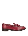 Saxone Woman Loafers Red Size 7.5 Leather