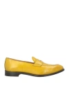 Saxone Woman Loafers Yellow Size 7 Leather