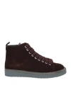 Saxone Woman Sneakers Dark Brown Size 7 Leather