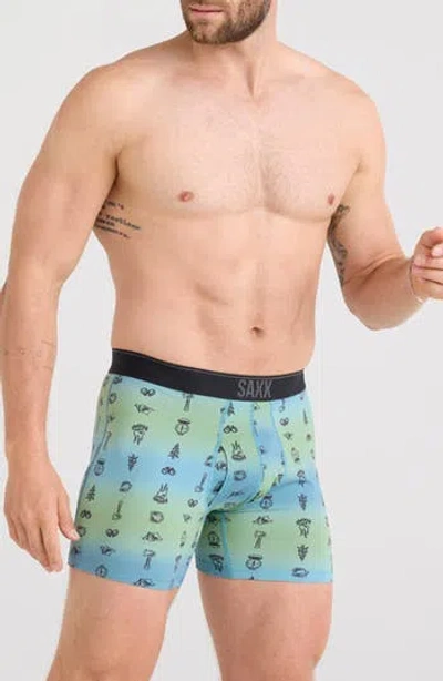 Saxx 2-pack Boxer Briefs In Green