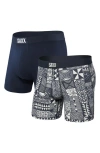 SAXX 2-PACK VIBE SUPER SOFT SLIM FIT BOXER BRIEFS