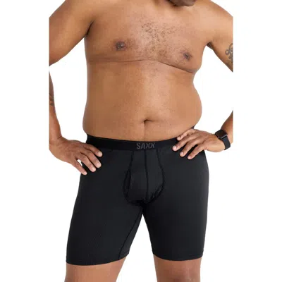 Saxx 3-pack Quick Dry Mesh Boxer Briefs In Black