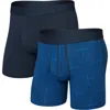 Saxx Assorted 2-pack Droptemp® Cooling Cotton Boxer Briefs In Blue