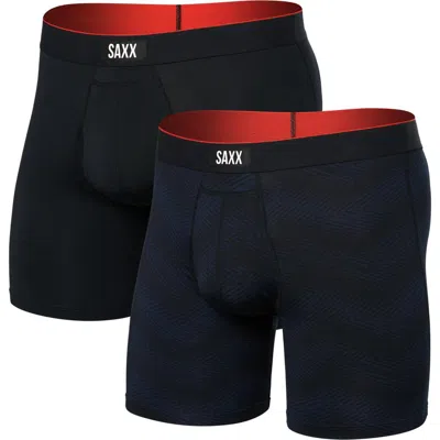 Saxx Assorted 2-pack Multi-sport Mesh Boxer Briefs In Blue