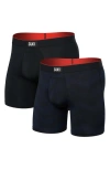 Saxx Assorted 2-pack Multi-sport Mesh Performance Boxer Briefs In Multi