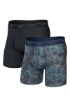 Saxx Assorted 2-pack Quest Quick Dry Mesh Boxer Briefs In Blue