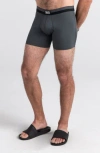 Saxx Assorted 2-pack Sport Mesh Boxer Briefs In Black/graphite