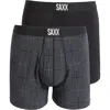 Saxx Assorted 2-pack Ultra Super Soft Boxer Briefs In Black