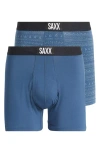 Saxx Assorted 2-pack Ultra Super Soft Boxer Briefs In Blue