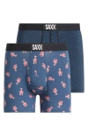 Saxx Assorted 2-pack Ultra Super Soft Boxer Briefs In Blue