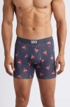 Saxx Assorted 2-pack Vibe Super Soft Boxer Briefs In Flocktail/ Mini Stripe
