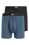 Saxx Assorted 2-pack Vibe Xtra Soft Comfort Boxer Briefs In Blue