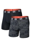 Saxx Assorted 2-pack Multi-sport Mesh Performance Boxer Briefs In Black