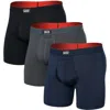 Saxx Men's Multi-sport 3-pk. Solid Mesh Boxer Briefs In Turbulence/navy/black