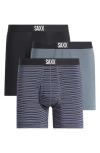 Saxx Assorted 3-pack Ultra Super Soft Boxer Briefs In Multi