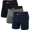 Saxx Assorted 3-pack Vibe Xtra Super Soft Boxer Briefs In Blue