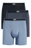 Saxx Assorted 3-pack Daytripper Comfort Stretch Boxer Briefs In Blue