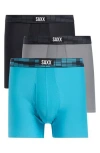 Saxx Assorted 3-pack Sport Mesh Boxer Briefs In Multi