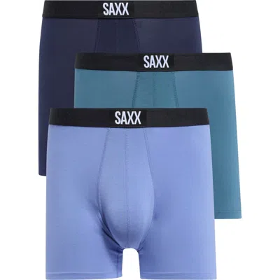 Saxx Assorted 3-pack Vibe Super Soft Slim Fit Boxer Briefs In Multi