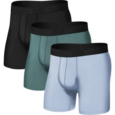 Saxx Assorted 3-pack Vibe Super Soft Slim Fit Boxer Briefs In Multi