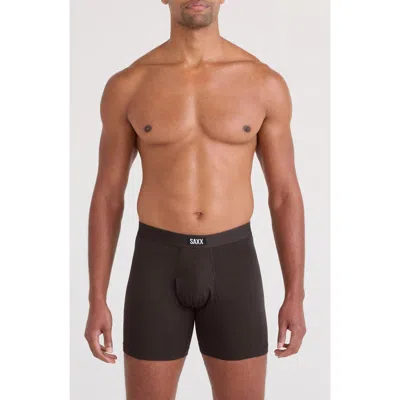 Saxx Assorted 3-pack Vibe Xtra Super Soft Boxer Briefs In Brown