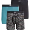 Saxx Assorted 3-pack Vibe Xtra Super Soft Boxer Briefs In Multi