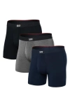Saxx Assorted 3-pack Vibe Xtra Super Soft Boxer Briefs In Multi