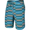 Saxx Betawave 2n1 7-inch Board Shorts In Asher Stripe- Sea Foam