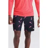 Saxx Betawave 2n1 7-inch Board Shorts In Sunset Waves- Black